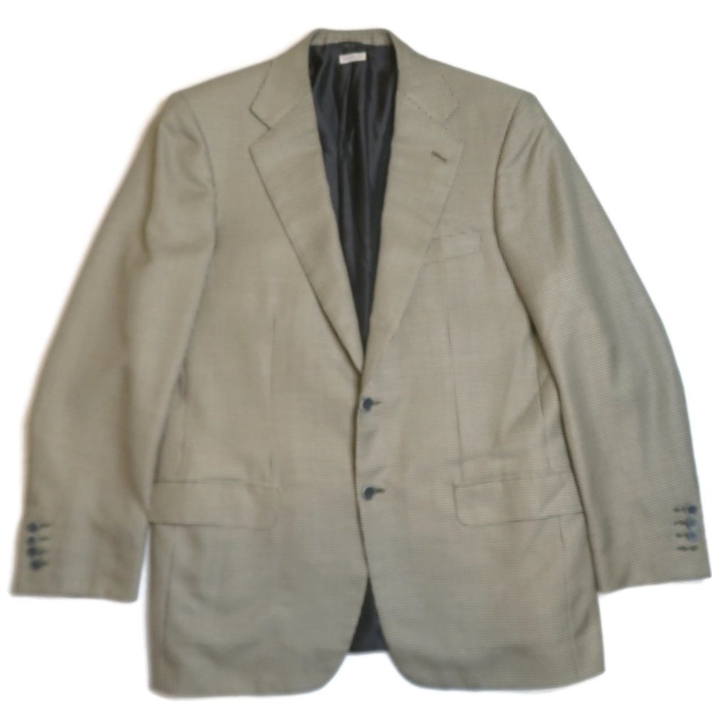 Brioni Nomentano Wool & Silk Hounsdtooth Blazer Mens 38R Sport Coat